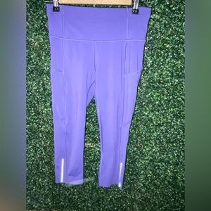 Lululemon cropped purple leggings